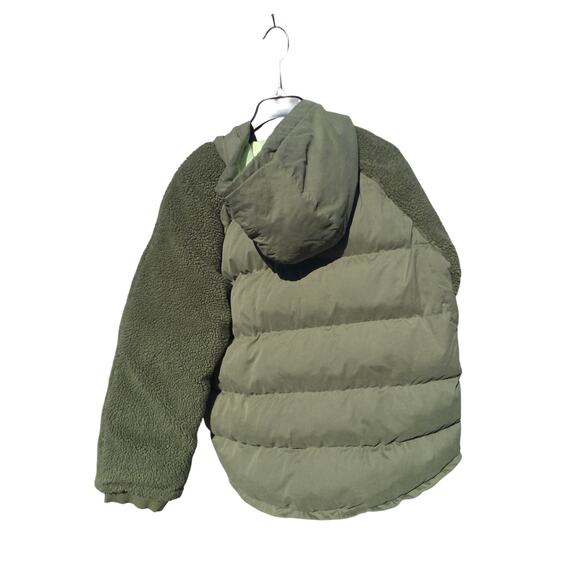 Pilcro Womens Swing Puffer Jacket Size L Green Teddy Coat Boho Gorpcore Outdoor - Picture 7 of 13